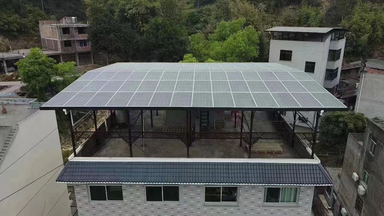 庆阳15kw+10kwh自建别墅家庭光伏储能系统